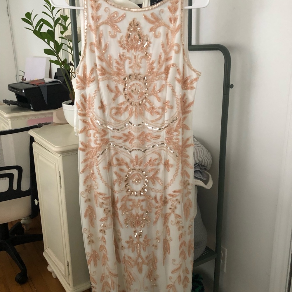 Adrianna Papell Beaded and Sequins Mini Dress